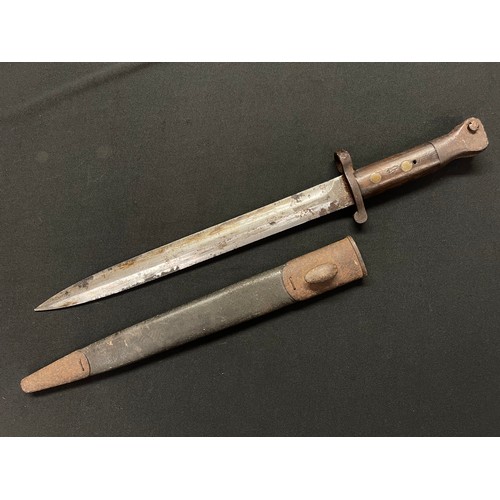 3066 - Lee Metford Bayonet with double edged  blade 300mm in length maker marked and dated 