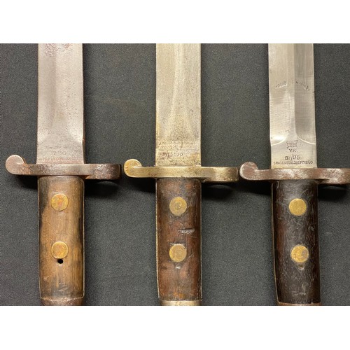 3070 - A collection of three Lee Metford bayonets: One maker marked 