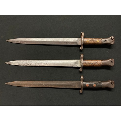 3071 - A collection of three Lee Metford bayonets: two maker marked 