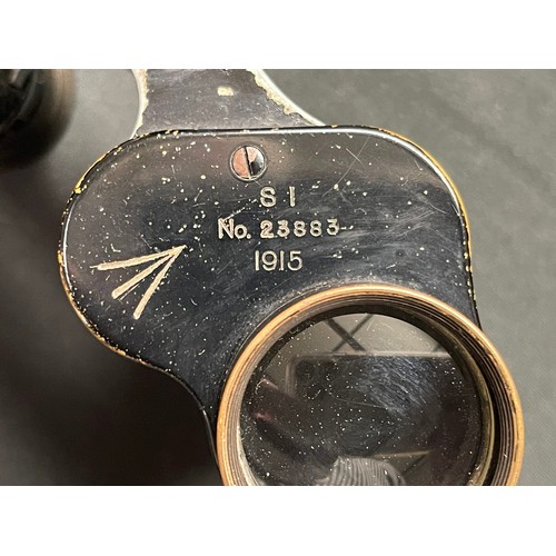 3091 - WWI British 6x 30 binoculars, maker marked 