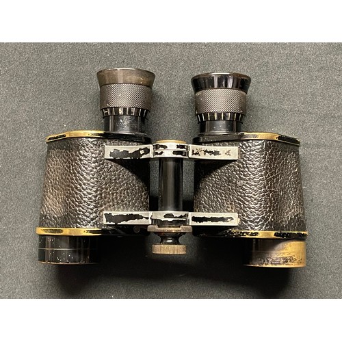 3091 - WWI British 6x 30 binoculars, maker marked 