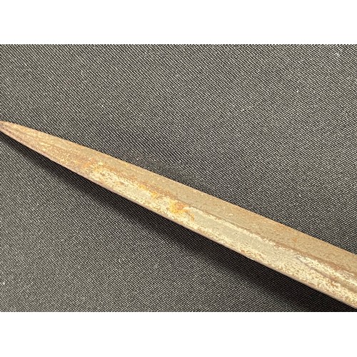 3094 - A Belgian infantry officer's sword with double edged fullered blade 885mm in length. No makers mark.... 