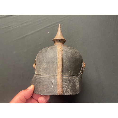 3104 - WW1 Imperial German Pickelhaube Helmet. Unrestored original condition. Complete with Prussian Helmet... 