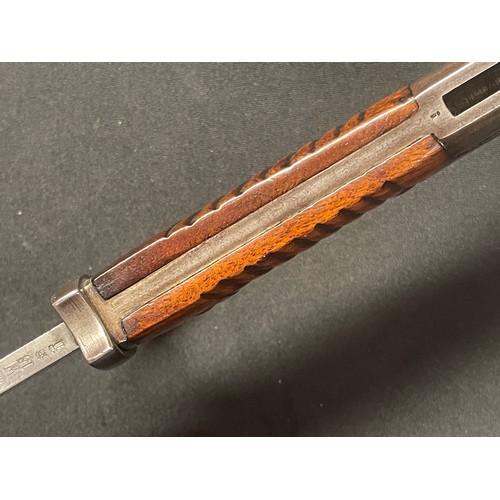 3109 - WW1 German S98/05nA Transitional pattern Bayonet. 364mm long fullered single edged blade, maker mark... 