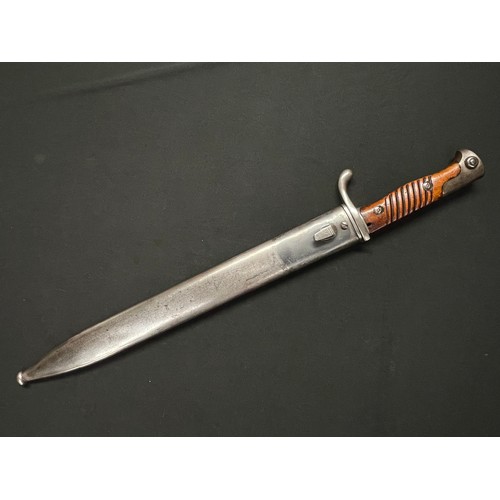 3109 - WW1 German S98/05nA Transitional pattern Bayonet. 364mm long fullered single edged blade, maker mark... 