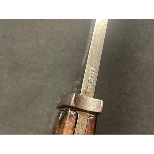3110 - WW1 Imperial German S98/05nA Transitional pattern Bayonet with 365mm long fullered blade, maker mark... 