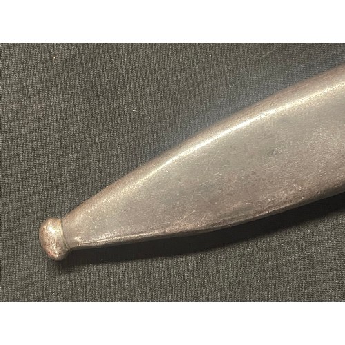 3113 - WW1 Imperial German 98/05nA Bayonet, sawback removed example with 365mm long fullered single edged b... 