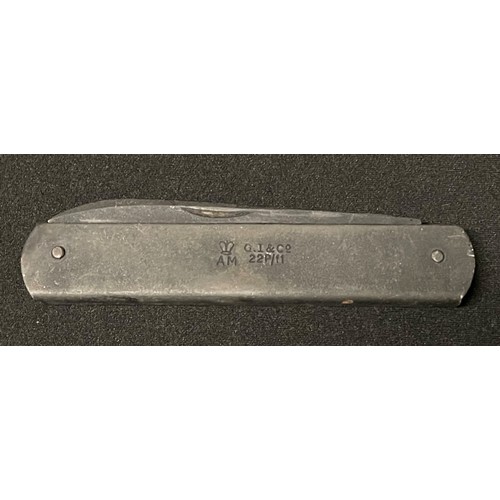 3125 - WW2 British RAF Knife, Pocket, With Spike (Beadon Suit).  Maker marked 