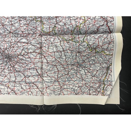3136 - WW2 British RAF Silk Escape Map of France Code letter C/D.