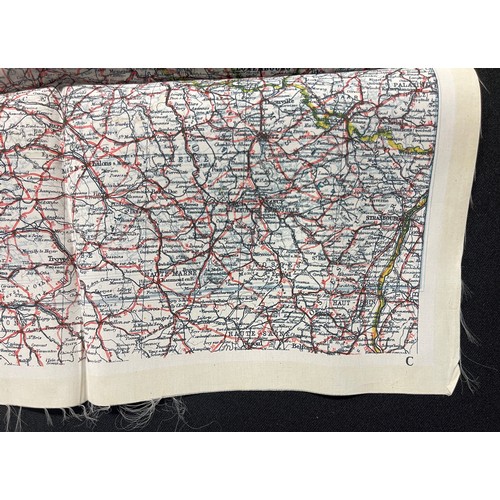 3137 - WW2 British RAF Silk Escape Map of France code C/D.