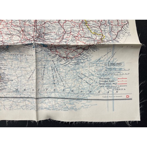 3137 - WW2 British RAF Silk Escape Map of France code C/D.