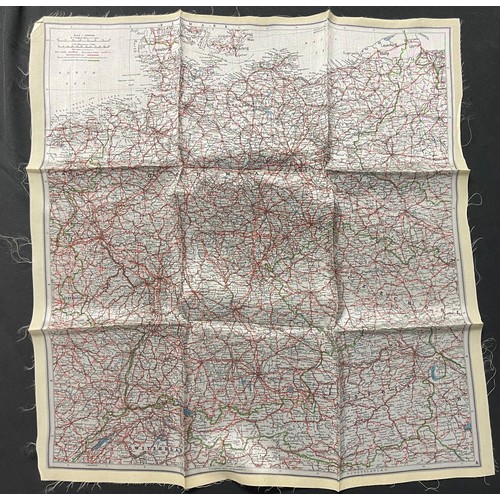 3145 - WW2 British RAF Silk Escape Map of Germany. Code letter A. Single Sided Map.