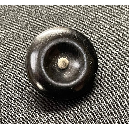 3158 - WW2 British RAF, MI9, SOE, Special Forces, Vest (WESKIT) Button Escape compass in black Bakelite.