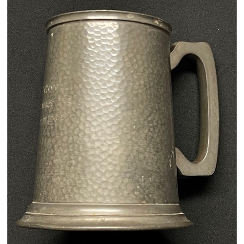 3173 - WW2 British Home Guard Presentation Pewter Tankard engraved 