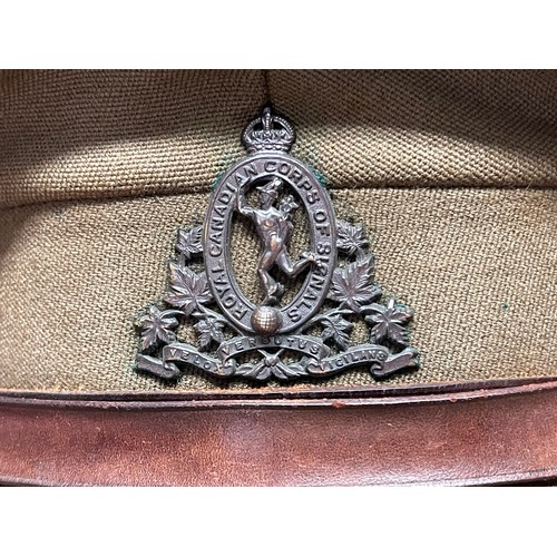 3182 - WW2 Royal Canadian Corps of Signals Officers Service Dress Jacket and Service Dress Cap: named to Lt... 