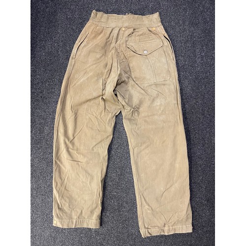 3184 - WW2 British Jungle Battledress Trousers. Indian made. Small size approx 26 inch waist.