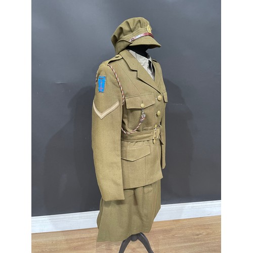 3193 - Reproduction WW2 British ATS Uniform comprising of Other Ranks 1st pattern Service Dress cap complet... 