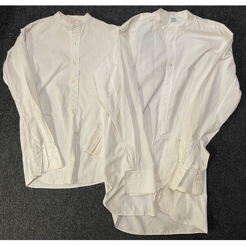 3197 - WW2 British Utility CC41 Marked White Collarless Mens Shirt by 