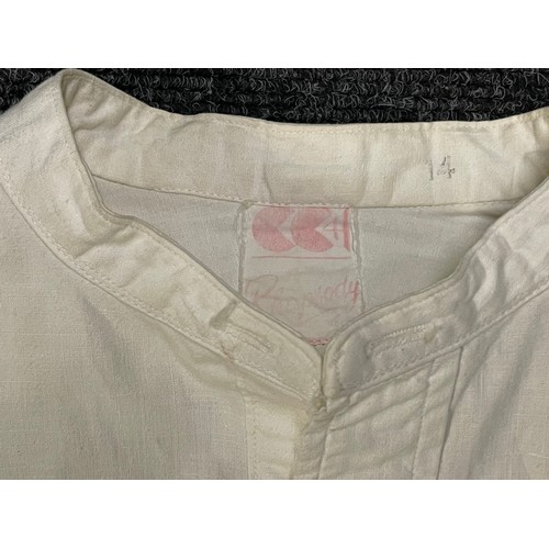 3197 - WW2 British Utility CC41 Marked White Collarless Mens Shirt by 