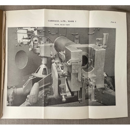 3199 - WW2 Rare British 6prd Anti Tank Gun Training Manual 1942. Pull out sections with photographs.