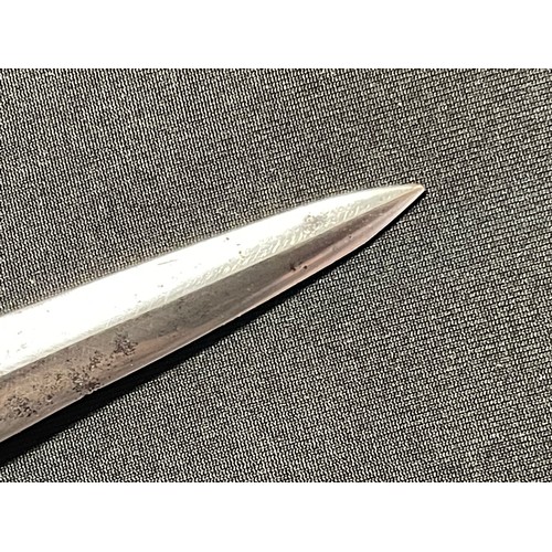 3213 - WW2 British all nickel second pattern Fairbairn Sykes Fighting Knife. The guard marked. /|\56 and th... 