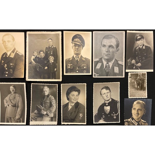 3217 - WW2 Third Reich Photographic Postcard collection comprising of 9 Luftwaffe photos, 2 SS, 11 Heer and... 