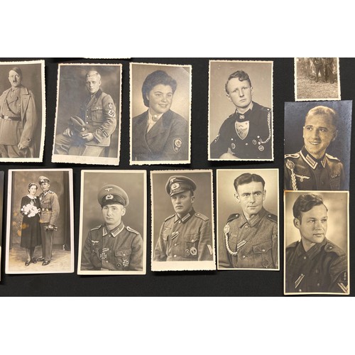 3217 - WW2 Third Reich Photographic Postcard collection comprising of 9 Luftwaffe photos, 2 SS, 11 Heer and... 