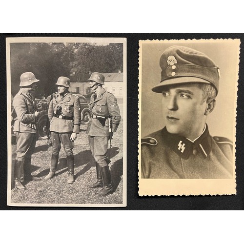 3217 - WW2 Third Reich Photographic Postcard collection comprising of 9 Luftwaffe photos, 2 SS, 11 Heer and... 