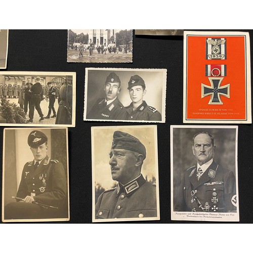 3219 - WW2 Third Reich Photographic Postcard collection: 10 Heer, 7 Luftwaffe, 11 Political / Misc. Large S... 