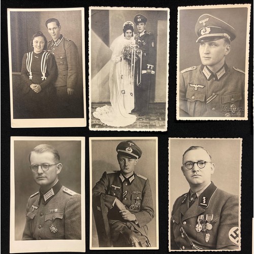 3220 - WW2 Third Reich Photographic Postcard collection, 5 Luftwaffe, 4 Kreigsmarine, 7 Heer, 1 NSKK. Plus ... 