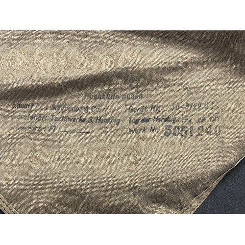 3223 - WW2 Third Reich Luftwaffe Fallschirmjager Parachute Pack. FL Number 30272. Dated 5 Jan 1943. Straps ... 