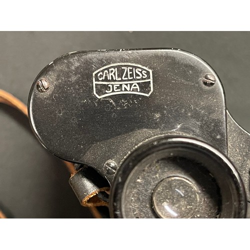 3225 - WW2 Third Reich 10x50 Dienstglas Binoculars by Carl Zeiss, Jena. Serial number 227969. Complete with... 