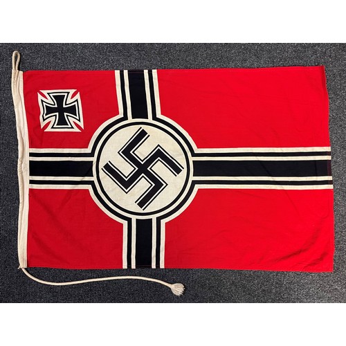 3246 - Reproduction WW2 Third Reich Reichskriegsflagge. Printed construction. Size 90cm x 57cm. No markings... 