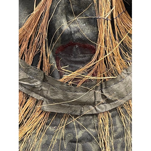 3258 - Vietnam War NVA Camouflaged Boonie Hat. Green cotton hat with hand painted dark green/black camo pat... 