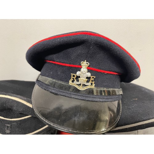 3263 - A collection of British Service Dress Caps: General Staff Officers Cap with bullion wire cap badge a... 