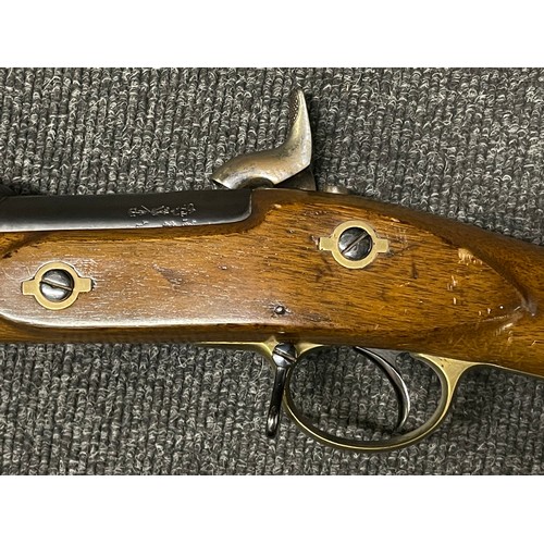 3286 - 3 Band Enfield Tower Pattern Musket 1858. 980mm long barrel. Overall length 140.5cm. Bore approx. 15... 