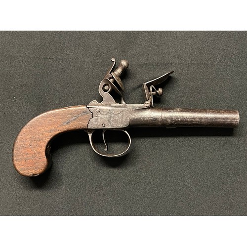 3289 - A George III flintlock muff pistol maker marked 