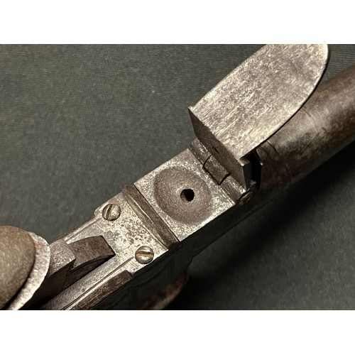 3289 - A George III flintlock muff pistol maker marked 