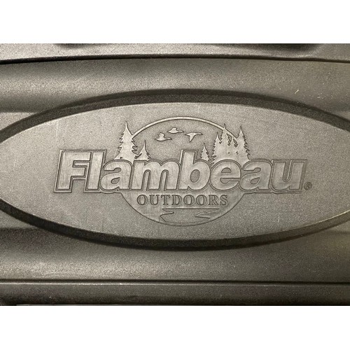 3290 - Guns cases and gun slips: Two hard shell plastic gun cases by Flambeau Outdoors and two new padded g... 