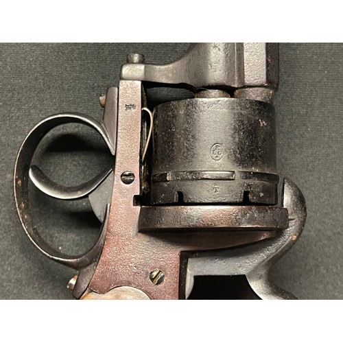 3292 - Belgian pinfire revolver, bearing Liege proof marks. 120mm long barrel. Overall length 235mm. Bore a... 