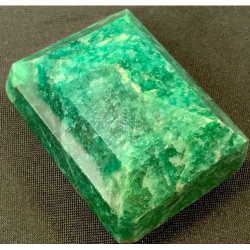 315 - Loose Gemstones - a large mixed octagonal step cut emerald, 452.29ct, IGLI & I certificate