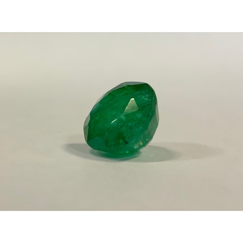 326 - Loose Gemstone - a round brilliant cut natural emerald, 11.74ct, IGLI & I   certificates