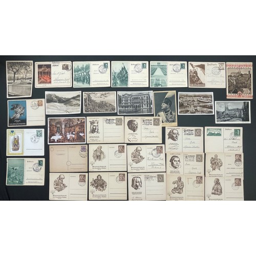 3215A - WW2 Third Reich Postcard collection comprising of approx. 70 postcards all of which have stamps and ... 