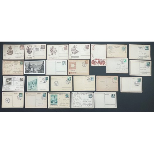 3215A - WW2 Third Reich Postcard collection comprising of approx. 70 postcards all of which have stamps and ... 