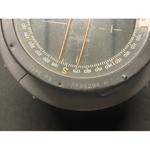 3115A - WW2 British RAF P8 Aircraft Compass, serial number 96294H. AM ref no. 6A/0726, as used in Spitfires.... 