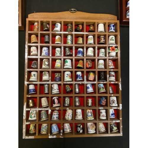 129 - Thimbles - assorted ceramic thimbles, some in collections, William Morris designs, Staffordshire The... 