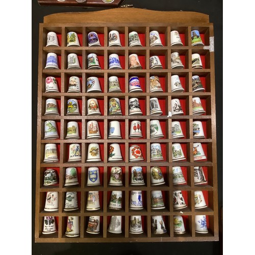 129 - Thimbles - assorted ceramic thimbles, some in collections, William Morris designs, Staffordshire The... 