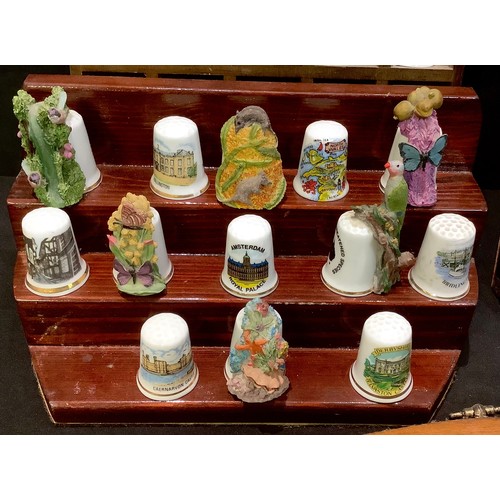 129 - Thimbles - assorted ceramic thimbles, some in collections, William Morris designs, Staffordshire The... 