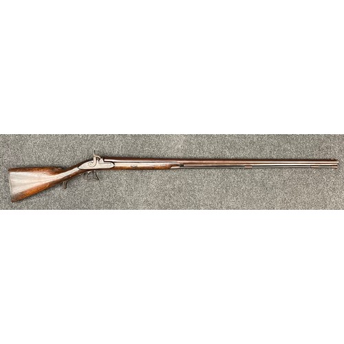 3299 - 9 Bore Percussion Cap Muzzle Loading Single Barrel Shotgun with 101cm long barrel. No makers mark or... 