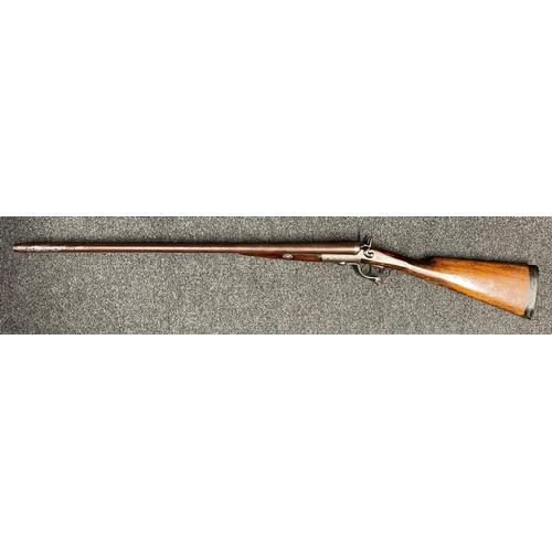 3300 - 12 Bore Double Barrel Hammer Shotgun by W Richards of Liverpool, serial number 25774. 764mm long bar... 